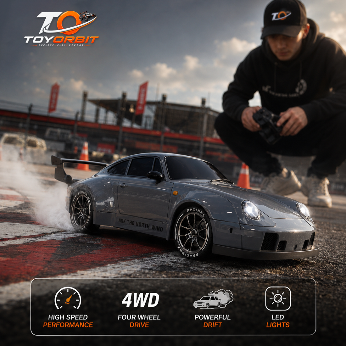 4WD RC High-Speed Drift Car